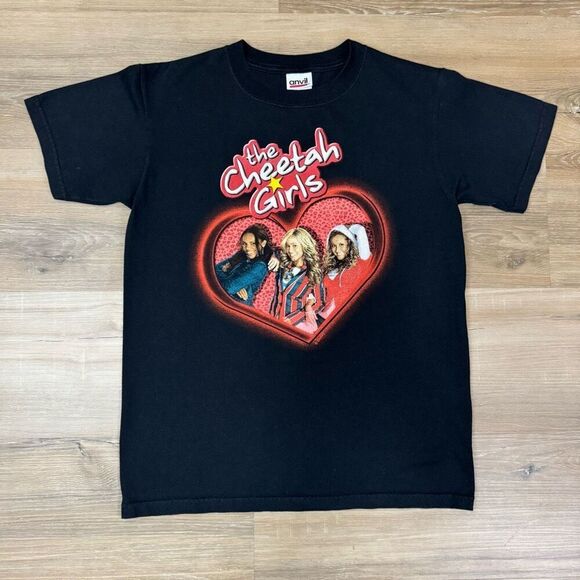 Vintage The Cheetah Girls Tee Shirt Youth Large Black Y2K Disney Channel Music - Picture 1 of 4